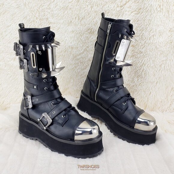 Gravedigger Goth Punk Heavy Metal Spiked Boots Restocked New main image 12